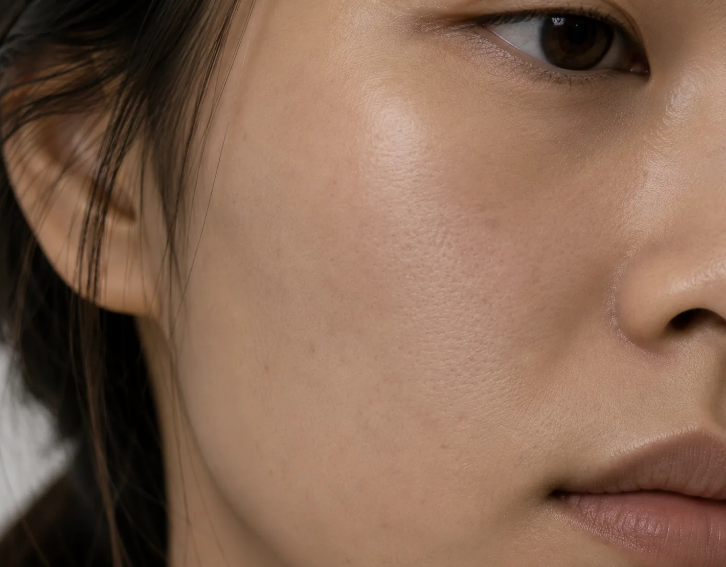 Close-up of dull skin