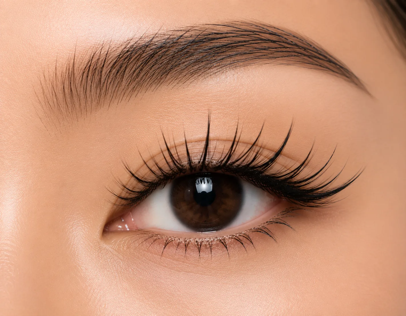 Anime wispy lash extension look