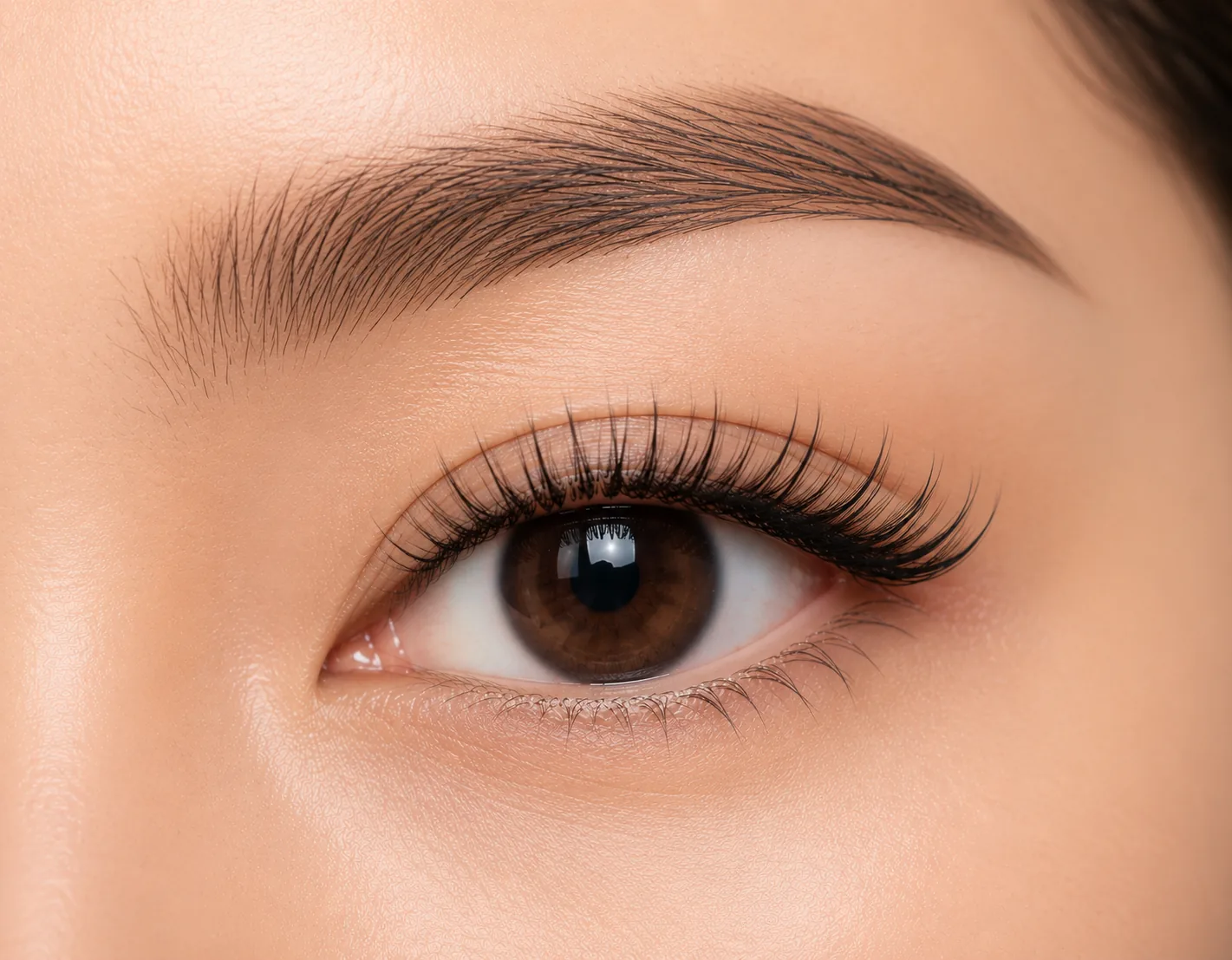 Doll eye lash extension look