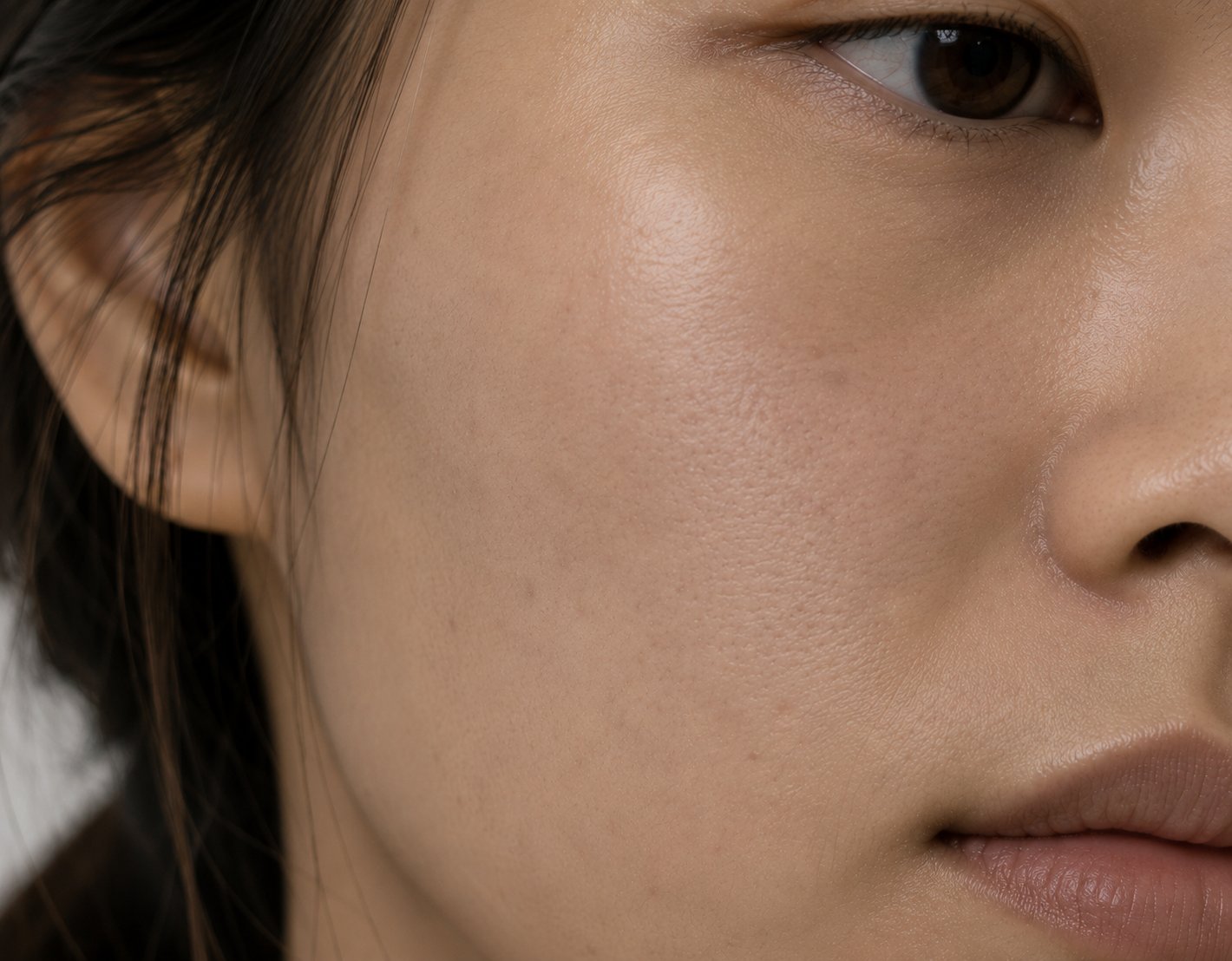 Close-up of dull skin