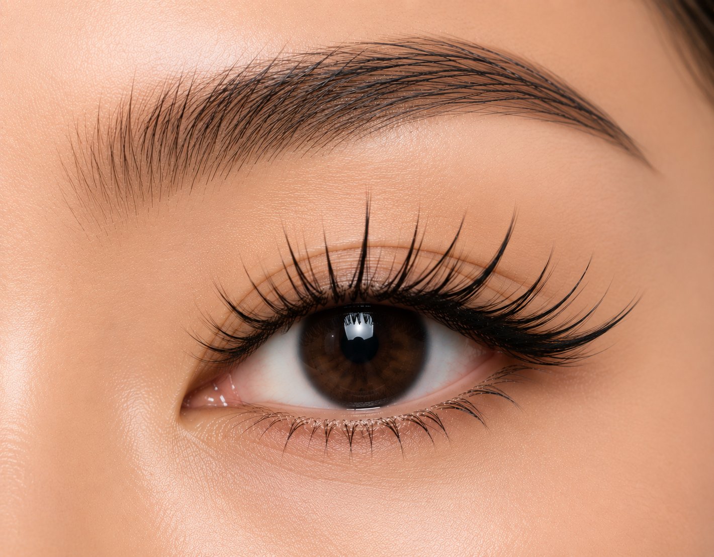 Anime wispy lash extension look