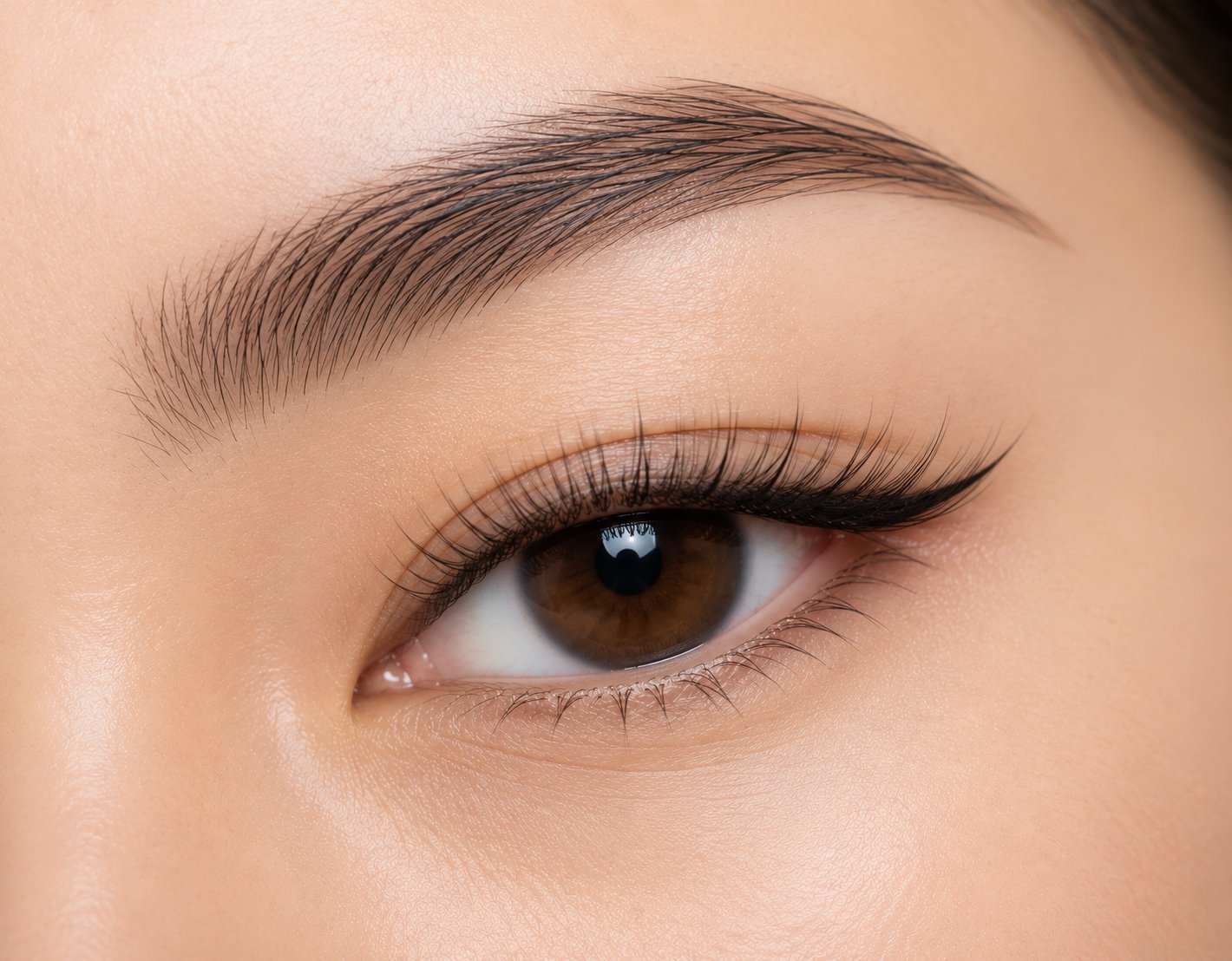 Cat eye lash extension look