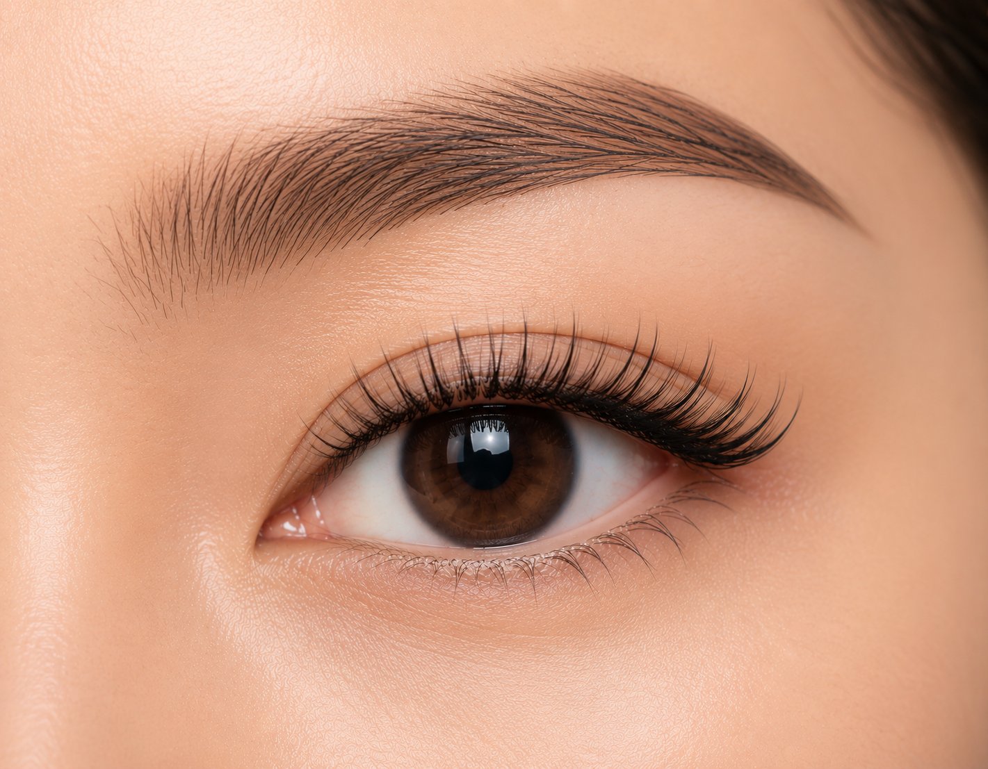 Doll eye lash extension look