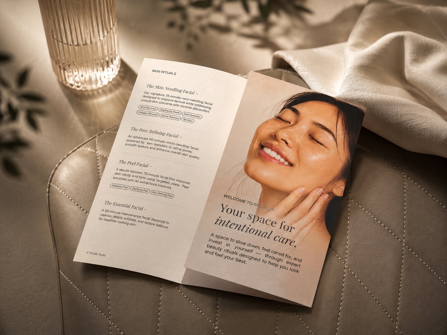 Ritually brochure and treatment menu