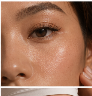 Lash treatment closeup